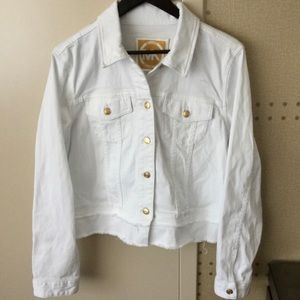 Michael Kors MK white denim jacket
